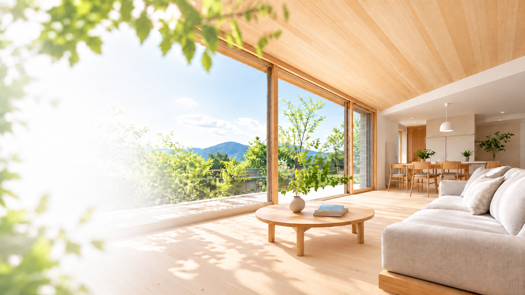 もみの木を使った住まいの空間を想定した仮画像
